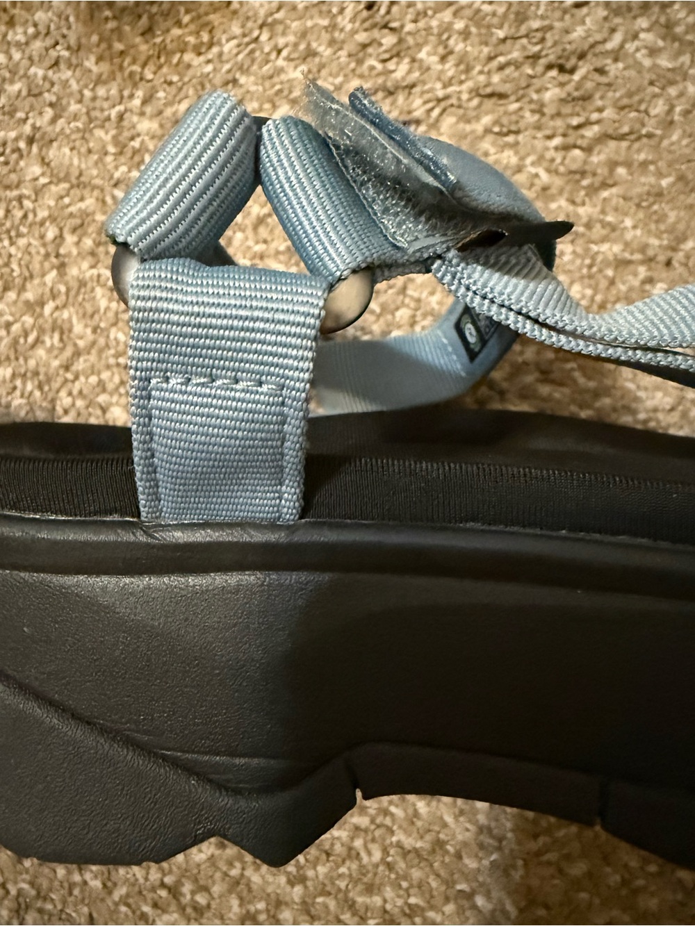 Teva Jadito Universal Sandals Comfort Easy Off/On Blue Black Velcro Size 10 EUC - Picture 11 of 12